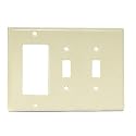Triple-Gang Wall Plate (1 Decora/2 Toggle) Ivory