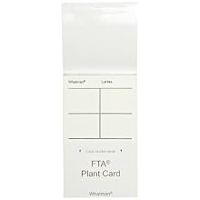 Whatman WB120065 FTA PlantSaver Card 4 Sample Areas Per Card (Pack of 100)