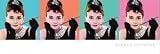 Audrey Hepburn Pop Art By Anonymous Highest Quality Art Print Poster - Size: 36 X 12