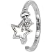 925 Sterling Silver Cubic Zirconia STAR Toe Ring