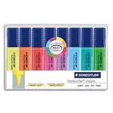 Staedtler Textsurfer Classic Highlighter, Chisel Tip, Blue/Green/Orange/Pink/Purple/Red/Turquoise/Yellow, 8 per Set (364WP8)