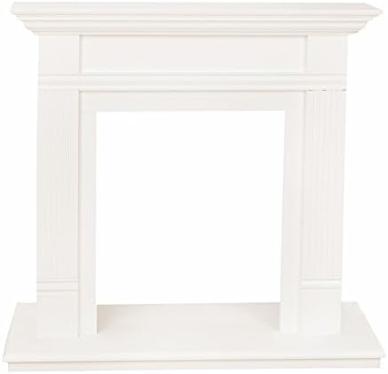Comfort Flame W21TP Wall Fireplace Mantel, Traditional Design, 21-Inch, White