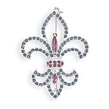 Crystal Fleur-de-Lis Fashion Pin