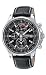 Sporting Goods : Seiko Men's Alarm Chronograph Leather Strap Watch #SNAB65