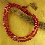 NOVICA Carnelian jap mala prayer beads, 'Pray'