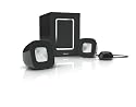 Philips SPA 2360 2.1 Multimedia Lautsprechersystem (44 Watt PMPO) silber/schwarz