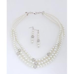 Eccentric Baroque Pearl Necklace and Earring Set in Fancy Gift Box with Free Shipping