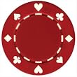 Two-Toned Suited Chips (11.5g) 100 Red w/ Tray