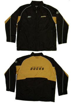Anaheim Ducks NHL Men's BRIGADE Full Zip Lightweight Jacket, Black (Large)