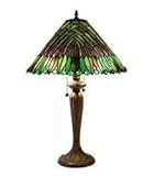 IMAGE OF Tiffany-style Tropical Leaves Table Lamp