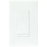 Enerwave ZW15S Z-Wave Wireless 3 Way Switch, 120VAC 15A 60Hz 1000W Incandescent with Free Screwless Wall Plate, NEUTRAL WIRING REQUIRED, White