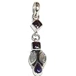 Silver Locket with Chain Multi Gemstone Jewelry 1.75 Inches (gpndt040)