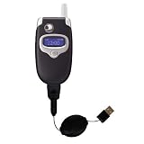 Retractable USB Cable for the Motorola E550 with Power Hot Sync and Charge capabilities - Gomadic Brand w/ TipExchange Technology
