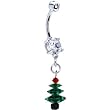 Austrian Crystal Christmas Tree Belly Ring