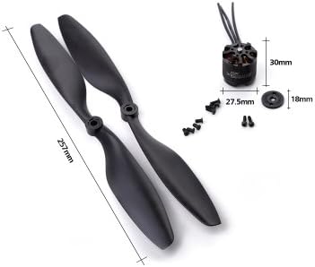 AGM® MT2216 810KV Brushless Motor (Plus/CW thread) with 1045 Propellers Combo for DJI F450 X525 Quad Copter