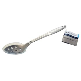 G&S Design Stainless Steel and Silicone Slotted Spoon, White