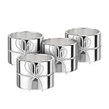 Wedgwood VERA WANG METAL GIFTWARE LOVE KNOTS: NAPKIN RINGS SET/4