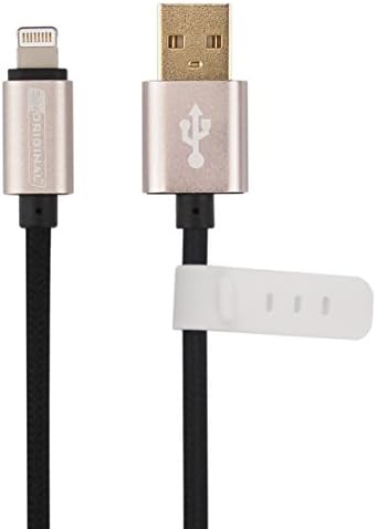 snoriginal 6.6ft 2M Nylon Braided Tangle-Free to USB Lightning Cable for [ iPhone 6s 6s Plus iPhone6 6plus 5S 5C 5 4S / iPad / mini / air / touch ] Sync and Charging Black