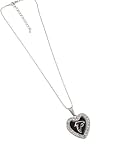 NFL Atlanta Falcons Reversible Crystal Heart Pendant with 16" Chain