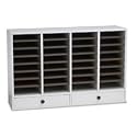 Safco Model Wood Adjustable Literature Organizer, 32 Compartments with Drawer, Gray (9494)