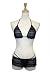 How To Measure Bra Sizes : Exposed by Magic Silk Ruffle Mesh  Bra/Skirt/G-String Set, Sml/Med, Black