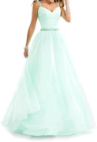 GLbridal Aqua Beaded Simple Prom Dresses Long Maxi Evening Party Gowns US8