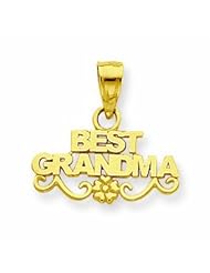 14K Gold Best Grandma Pendant