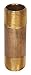 1/4" x 4" MNPT Threaded Red Brass Pipe Nipple
