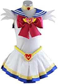 Mtxc Women's Sailor Moon Cosplay Fighting Costume Tsukino Usagi SuperS 4th Size Large White