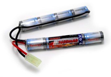 9.6V NiMH 1600mAh Butterfly Mini Battery Pack with Mini Tamiya Connector for airsoft guns #11423