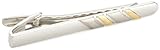 IMAGE OF Donald Trump Mens Polished Silver With Gold And Brushed Silver Bands Tie Clip, Silver, One Size