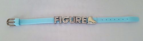 Figure Skate Slide Charm Silicone Bracelet