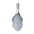 .925 Silver & Blue Lace Agate Lotus Pendant