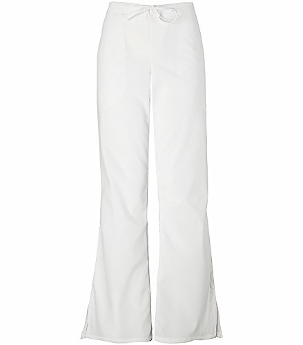 Cherokee Workwear Women's Natural Rise Flare Leg Scrub Pants XX-Large White