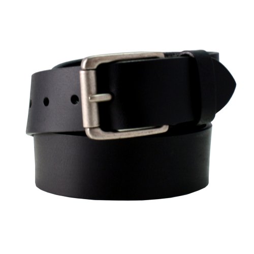Lederg�rtel aus softem B�ffelleder - Marke LINDENMANN - schwarz - 40 mm - 9021