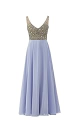 Plus Size Sexy V-neck Beaded Sheer Chiffon/Satin Evening Dress/Bridesmaid Dress/Prom Dress/Wedding Party Dress 