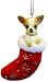 Fawn and White Chihuahua Dog Christmas Ornament