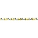 14K Two Tone Gold Fancy Link Bracelet 8.25