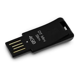 Kingston DataTraveler Mini Slim 4 GB USB 2.0 Flash Drive DTMS/4GB (Black)