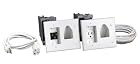 Datacomm 50-3323-WH-KIT Flat Panel TV Cable Organizer Kit with Power Solution - White