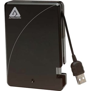 Apricorn Aegis Max A25-USB-M1000 1 TB External Hard Drive. 1TB PORTABLE USB HARD DRIVE WITH INTEGRATED USB CABLE USBHD. USB 2.0 - 5400 rpm - 8 MB Buffer
