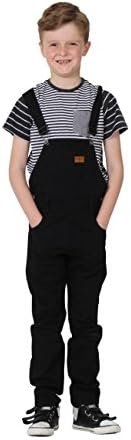 Children's Bib Overalls Age 6-12 Black Slim leg dungarees age 6 8 10 12