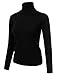 JJ Perfection Stretch Soft Knit Sweater Turtle Neck Long Sleeve Casual Lightweight Pullover Sweater for Womens with Plus Size