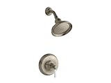IMAGE OF Kohler K-T10583-4P-BV Bancroft Rite-Temp Pressure-Balancing Shower Faucet Trim, Vibrant Brushed Bronze