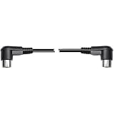 HOSA MIDI CABLE, 10ft. Right Angle, Black