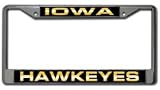 Iowa Hawkeyes Laser Cut Chrome License Plate Frame
