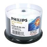 50 Philips Double Layer 8.5GB 8X DVD+R DL Shiny Silver
