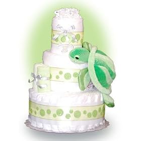 Glitter Turtle 3 Tier Diaper Cake
