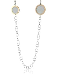 Rebecca "Half Moon" Rose Gold Over Bronze Shimmering Station Necklace