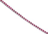 Time tested Classic Round Cut Created Ruby Gemstone Tennis Bracelet in Sterling Silver